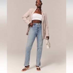 Abercrombie Ultra High Rise Straight Jean (Long and Curve Love)